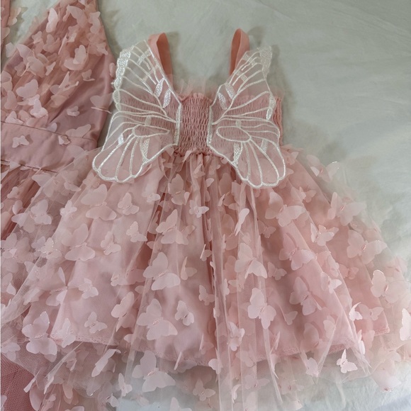Matching Pink Butterfly Dresses Mommy and Me - Picture 4 of 14